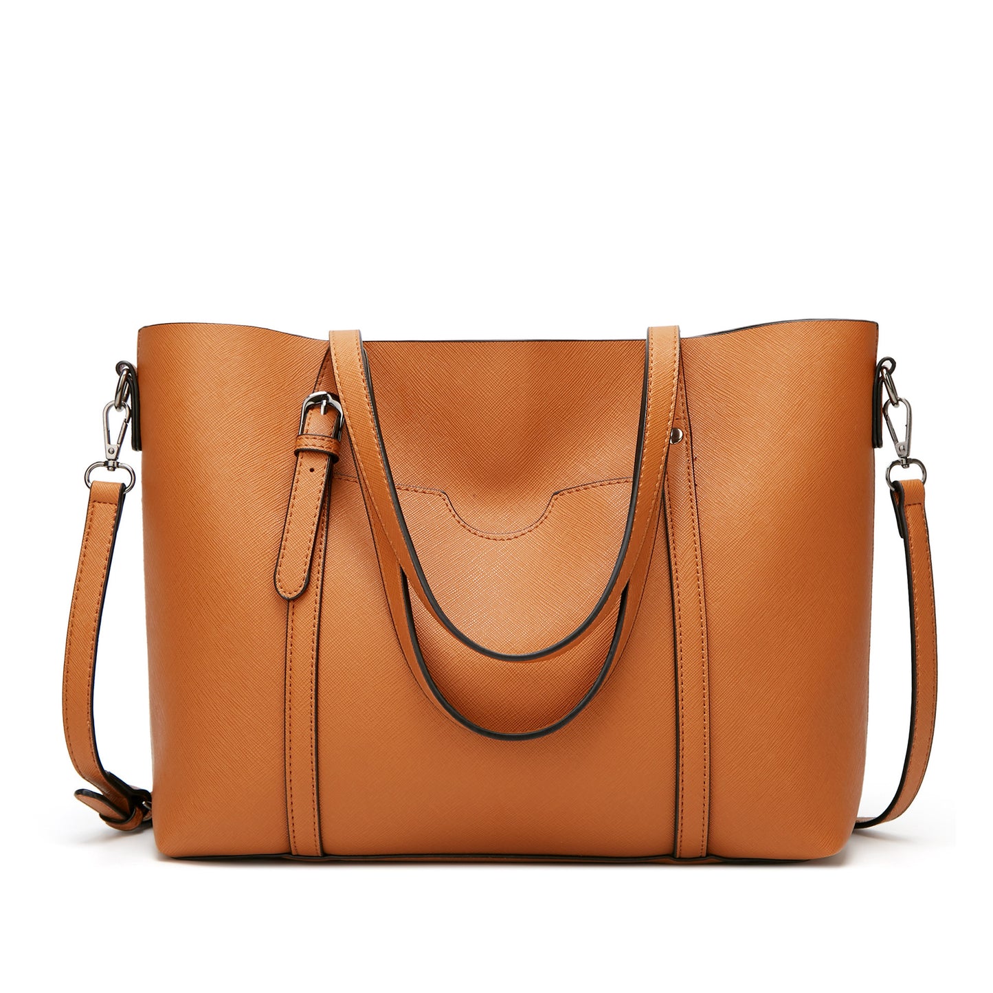Cross Pattern Shoulder Tote Bag