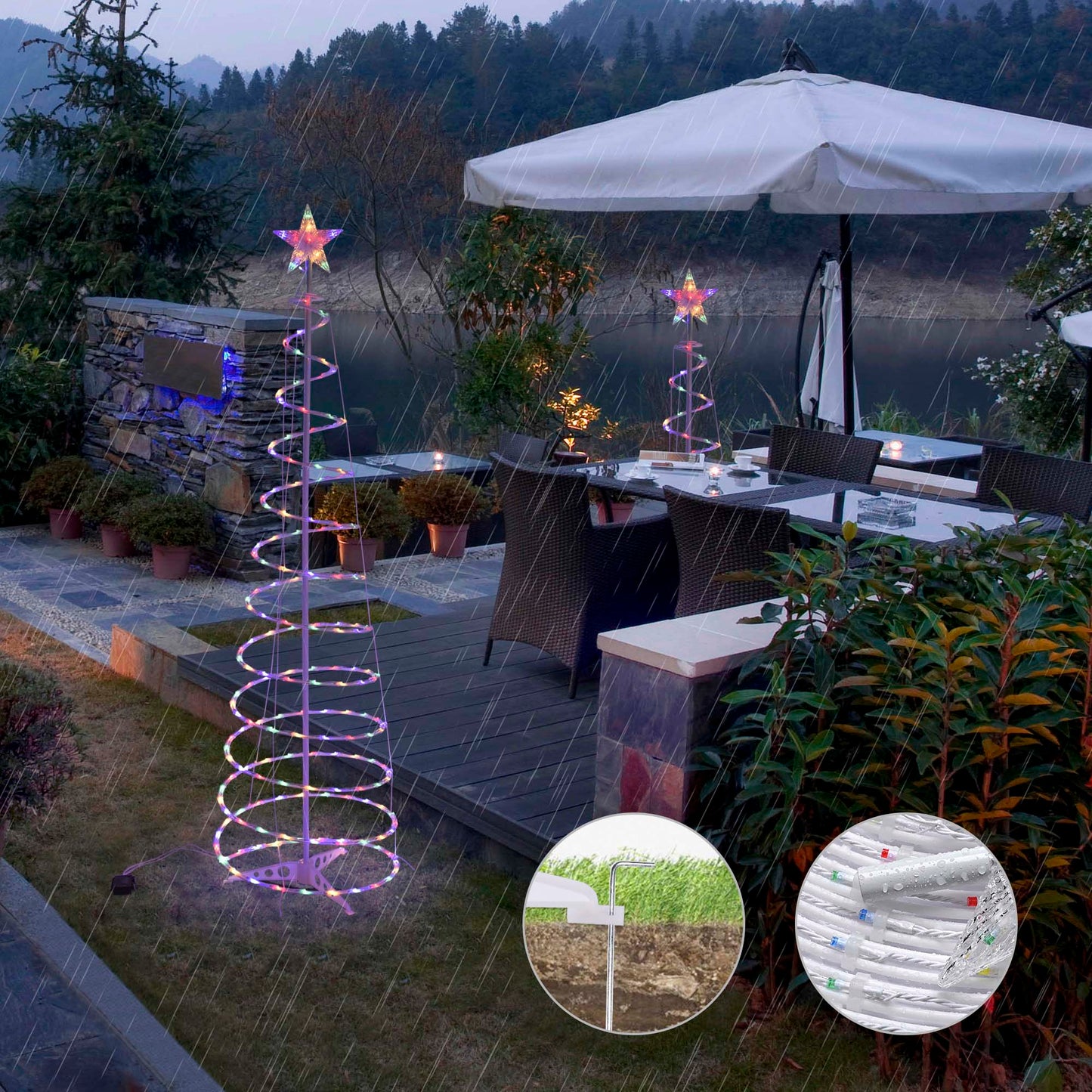 LED Spiral Christmas Tree