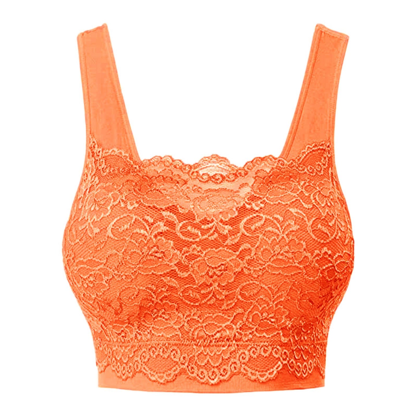 In Stock Women's Seamless Lace Top With Front Lace Bra Sports Bra Lace Stitching