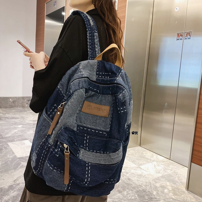 Multi-Denim Styled Backpack