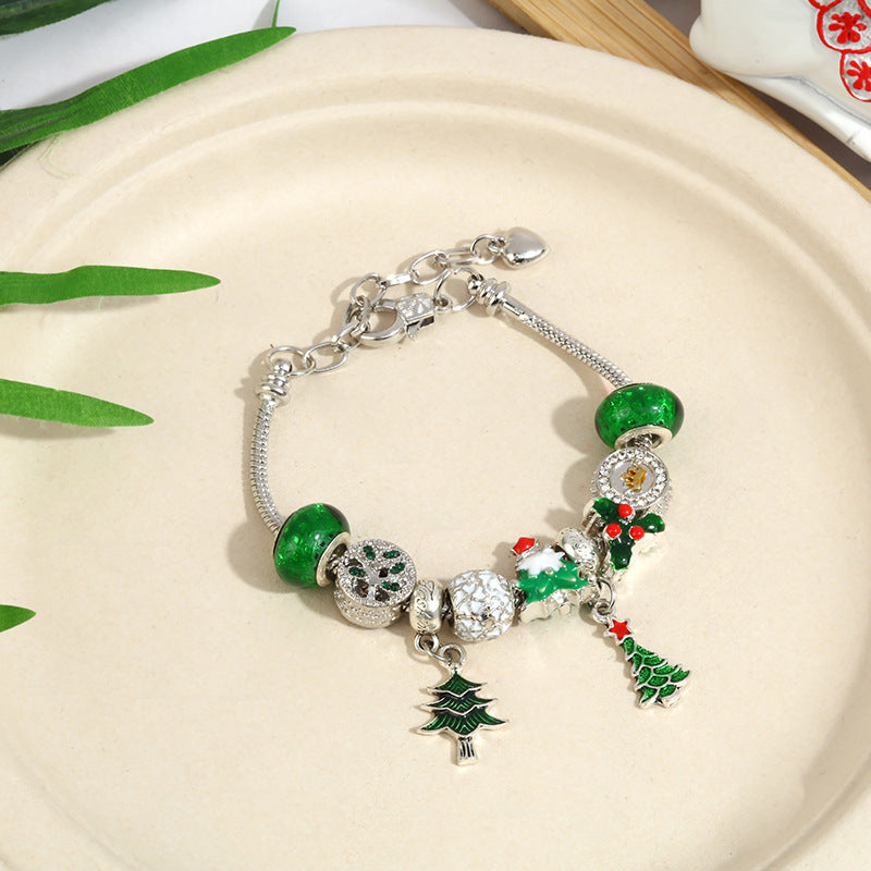 Christmas Snowflake Bells Charm Bracelet