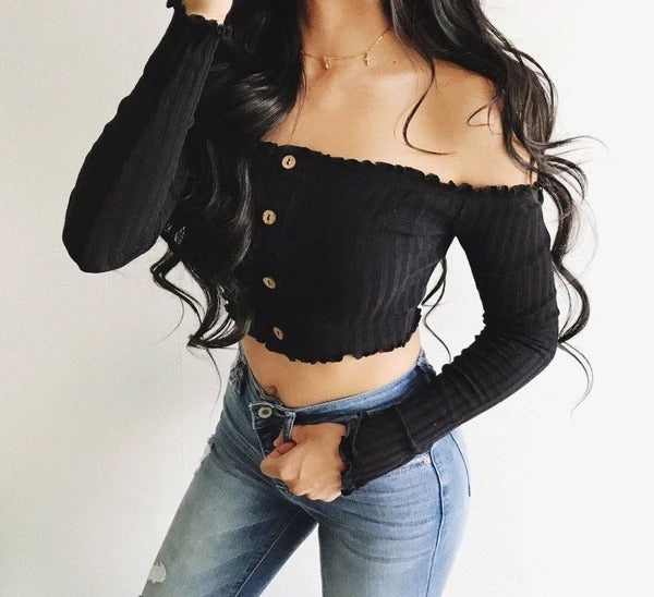 Long Sleeve Ruffle Top