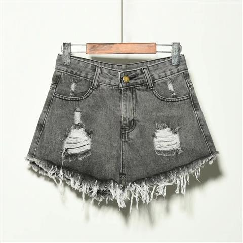 Ripped Loose Denim Shorts