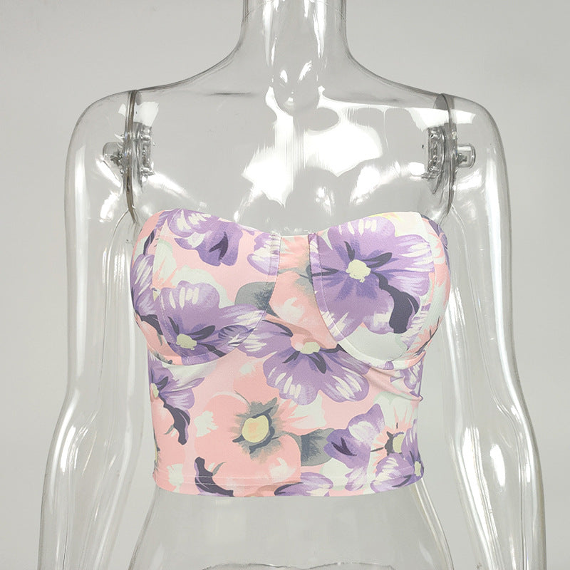 Floral Tube Top Vest