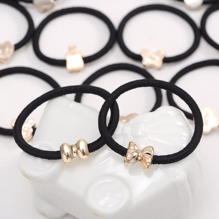 Elastic Plating Gold Bead Hair Tie