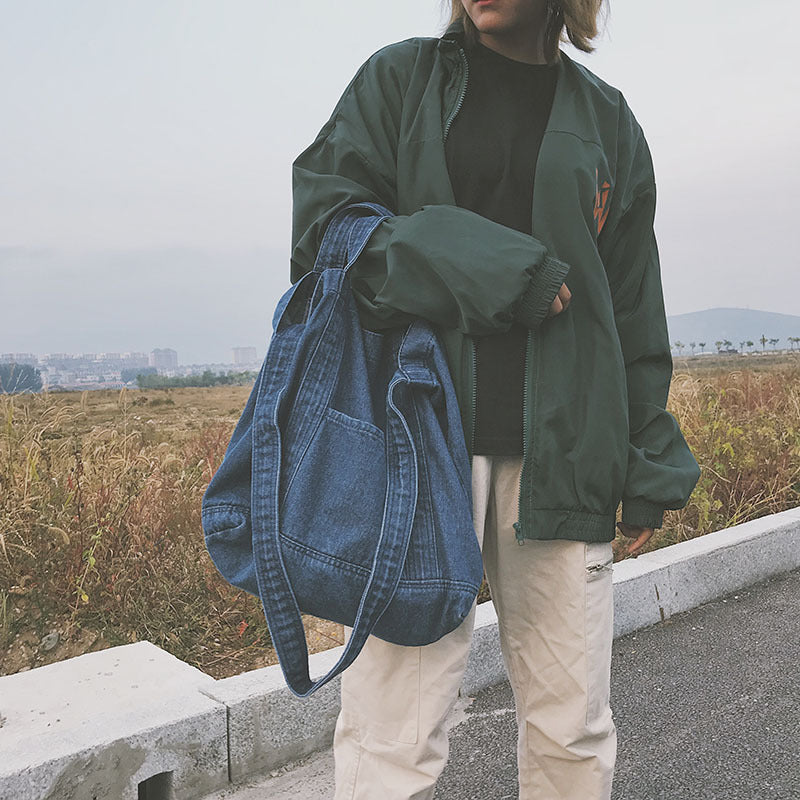 Large Capacity Canvas Denim Bag