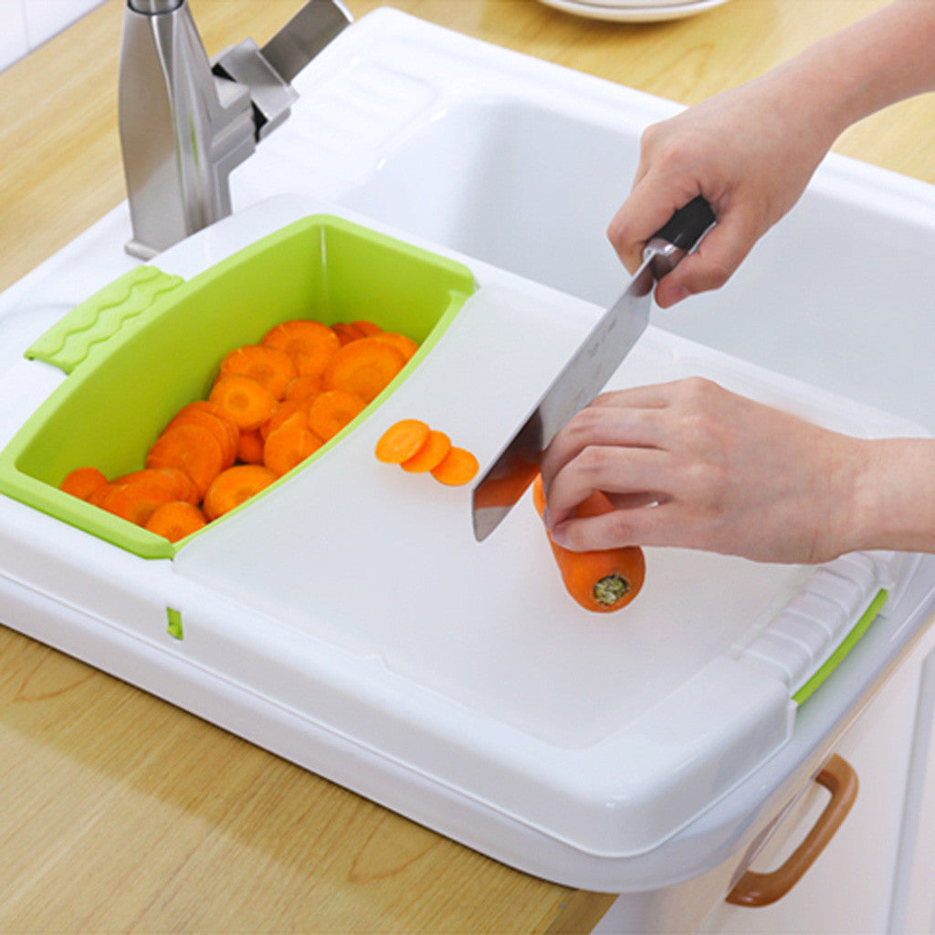 Over the Sink Cutting and Draining Rack