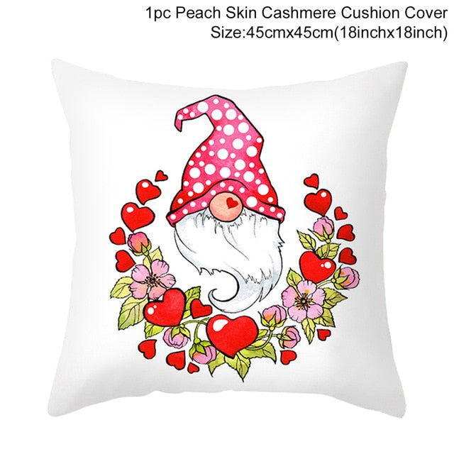 Red Cartoon Letter Series Valentine's Day Pillowcase