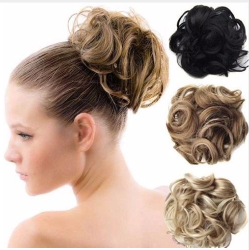 Hair Bun fluffy Natural Curly Hair