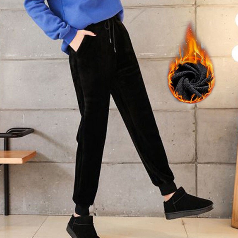 Lamb Fur Cashmere Slim Pants