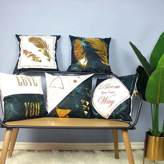 Marble Pattern Bronzing Pillowcase