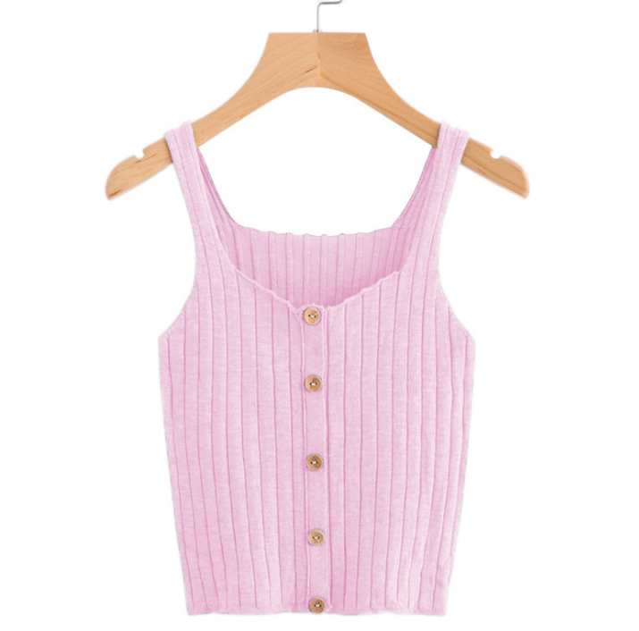 Button Knit Cami Top