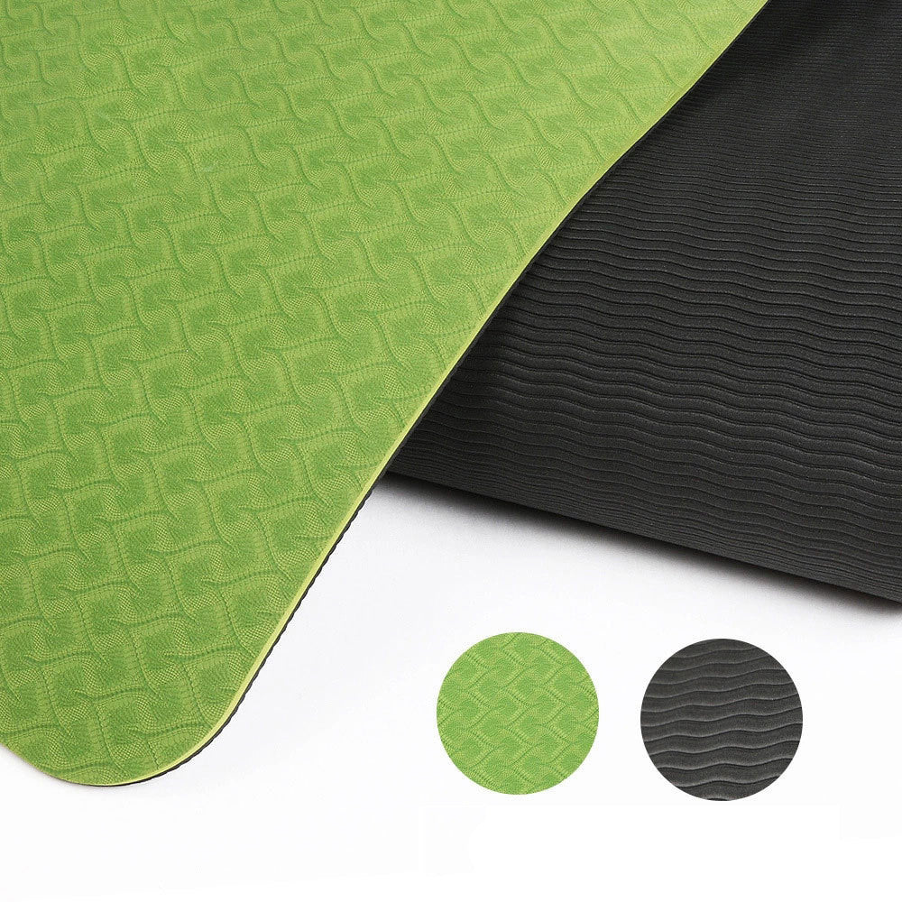 Yoga Mat Two-Color 6Mm Posture Line Yoga Mat