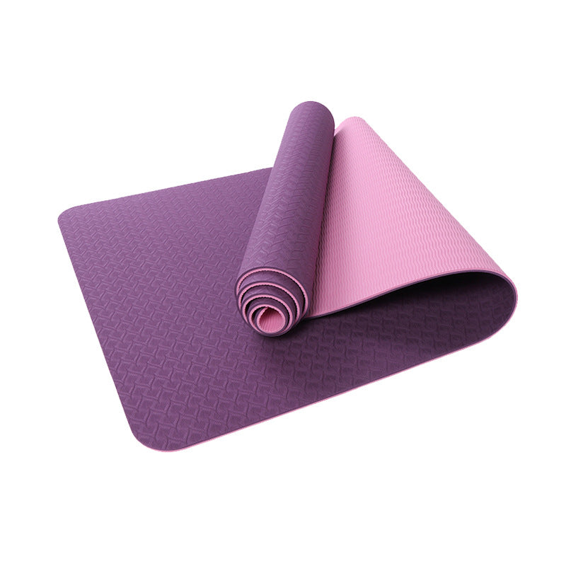 Yoga Mat Two-Color 6Mm Posture Line Yoga Mat