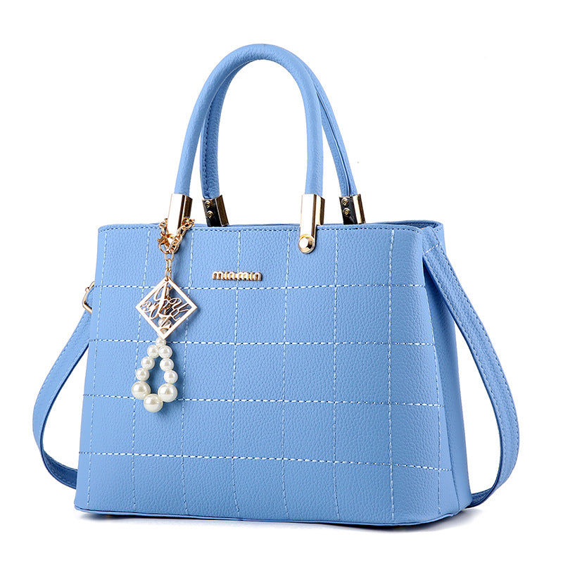 Diagonal Squared Charm Handbag