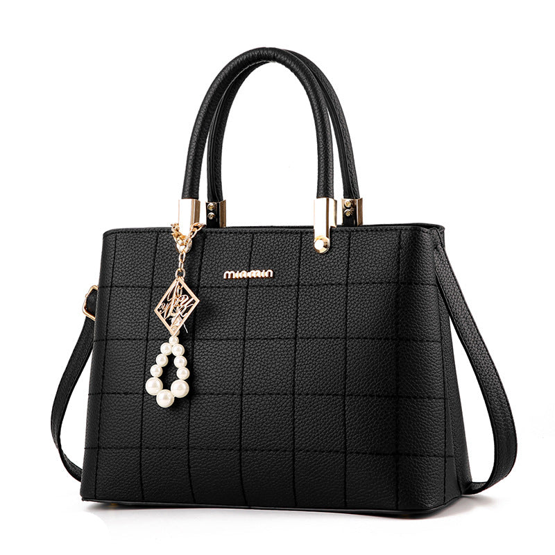 Diagonal Squared Charm Handbag