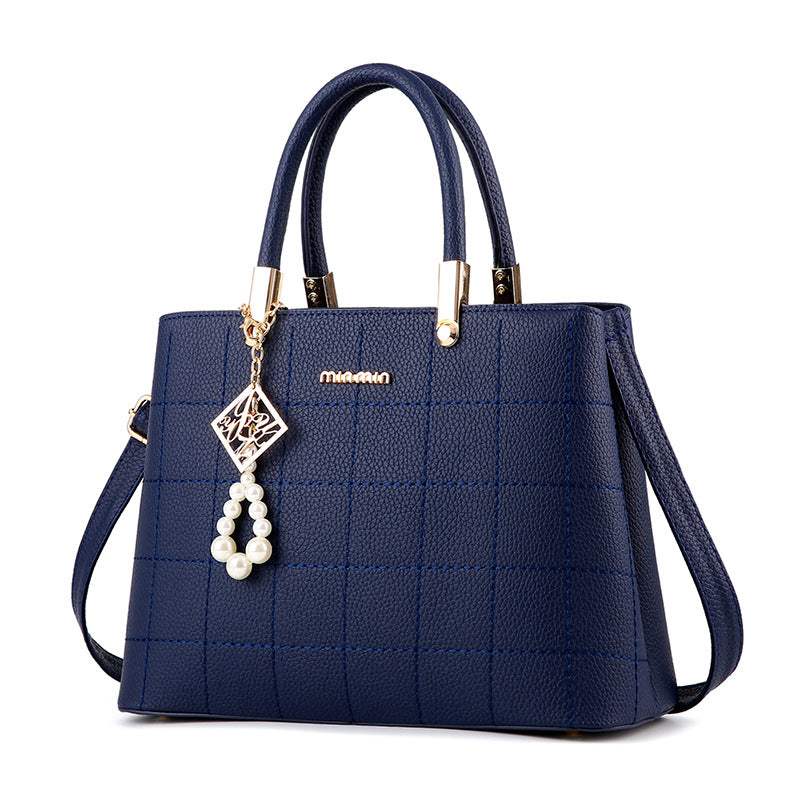 Diagonal Squared Charm Handbag