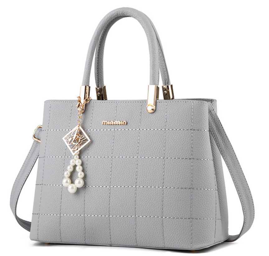 Diagonal Squared Charm Handbag