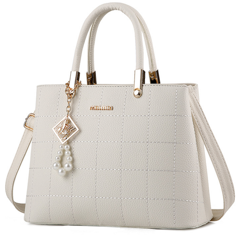 Diagonal Squared Charm Handbag