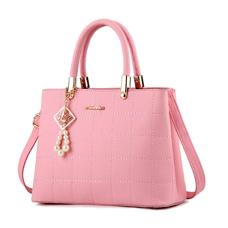 Diagonal Squared Charm Handbag