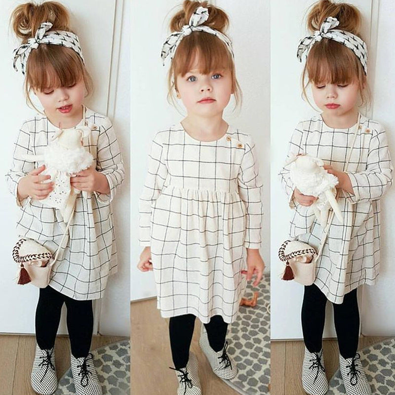 Headband Two-piece Skirt Kid Set