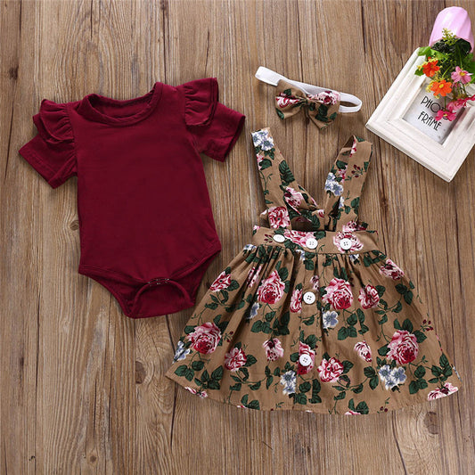 Skirt Romper Floral Set