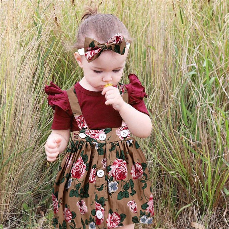 Skirt Romper Floral Set