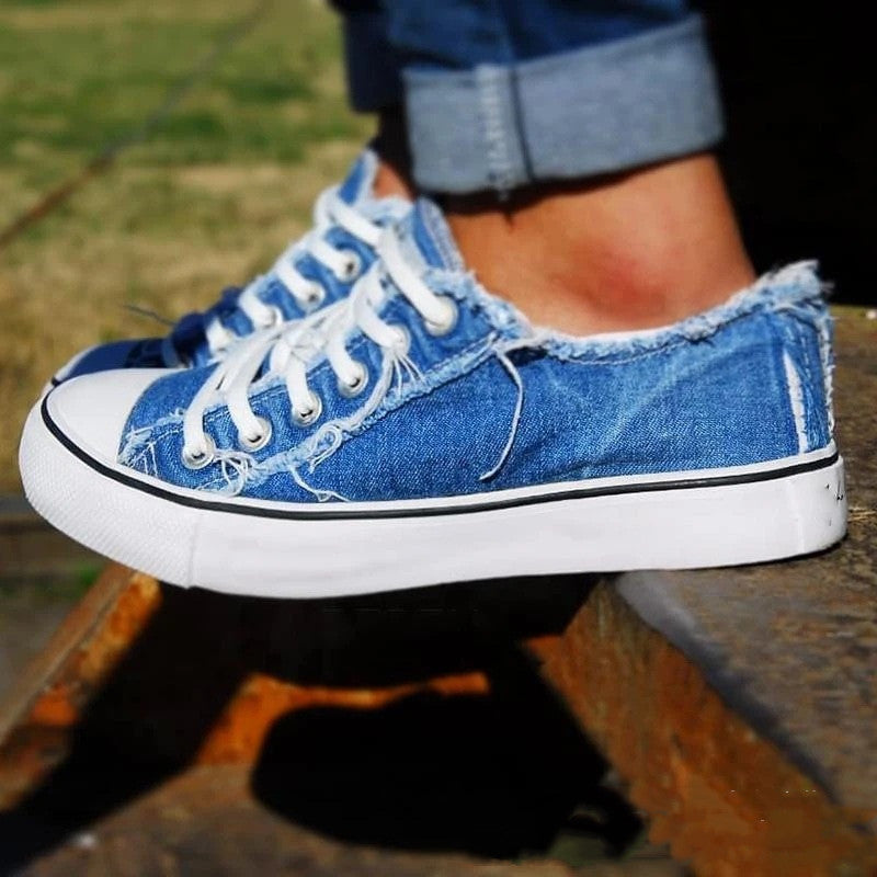 Washed Denim Canvas Shoes