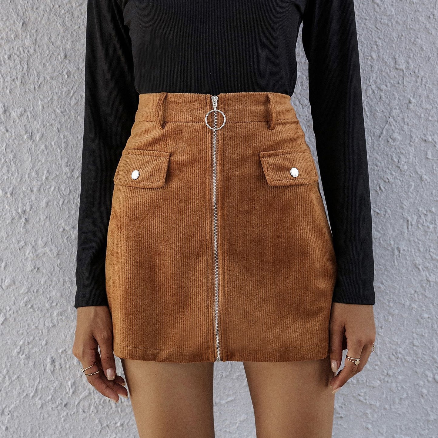 High Waist A Line Skirt