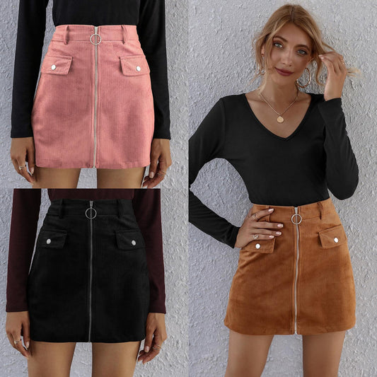 High Waist A Line Skirt