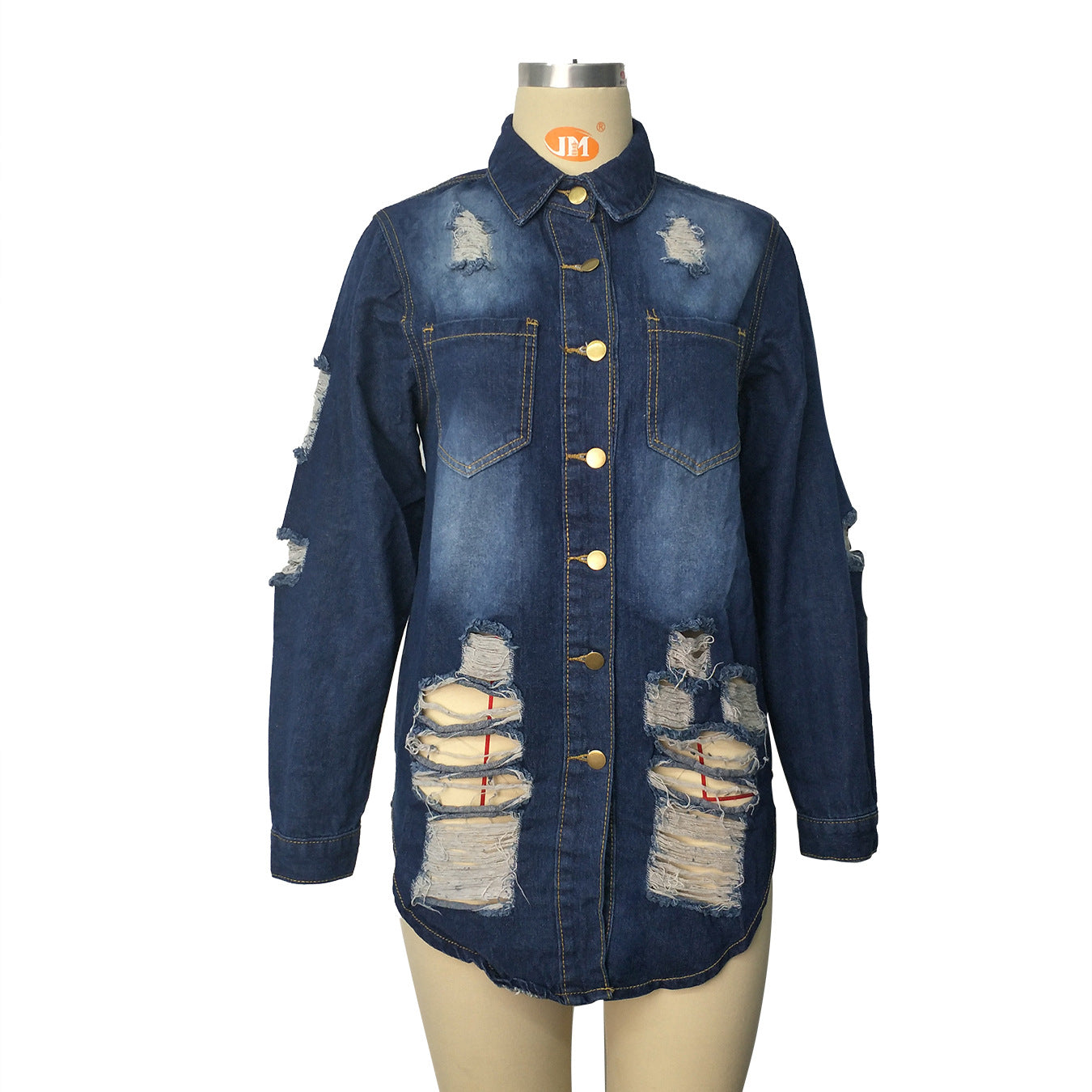 Fashion Ripped Casual Denim Jacket