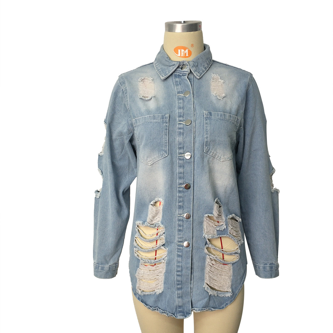 Fashion Ripped Casual Denim Jacket