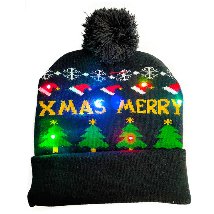 LED Christmas Sweater Knitted Beanie