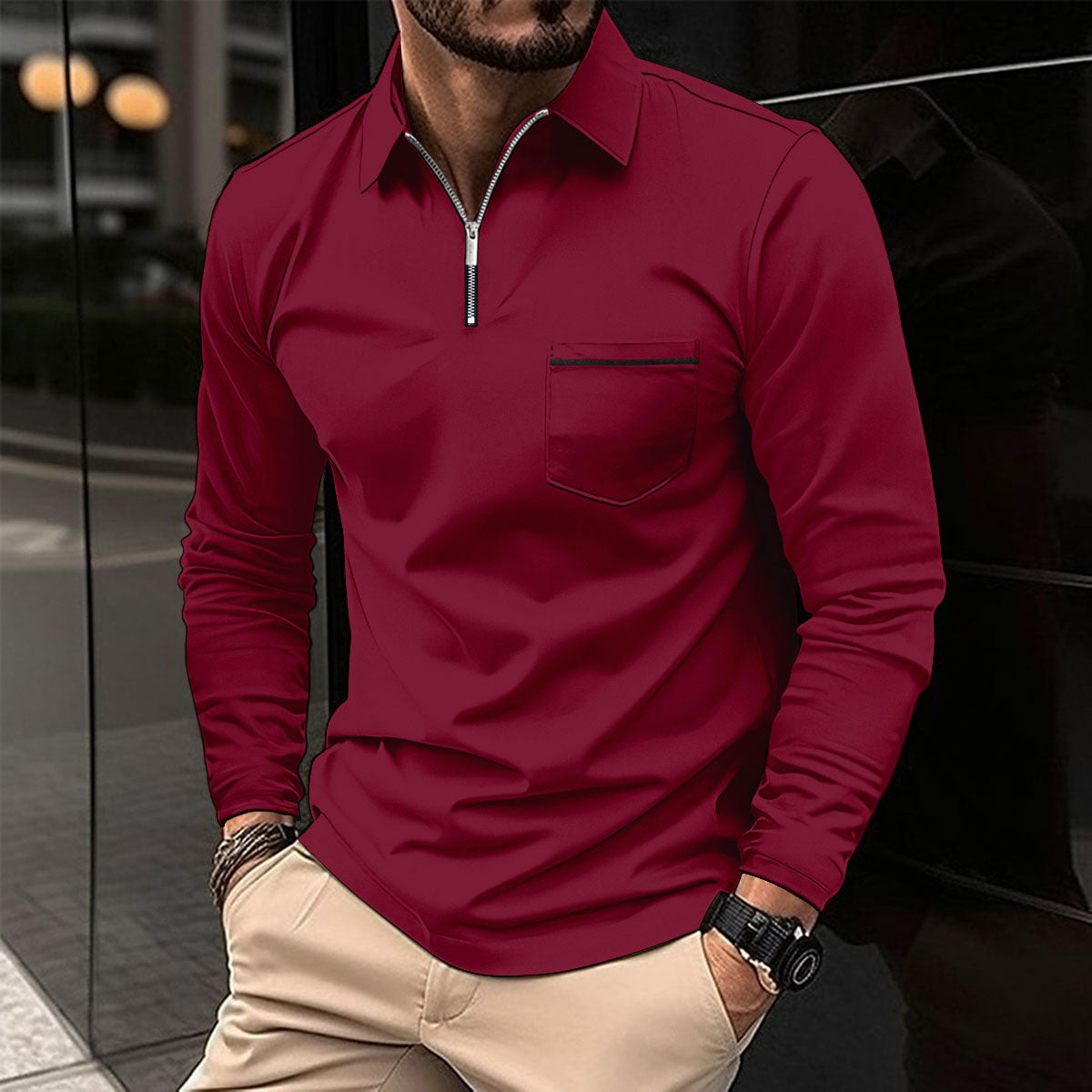 Long Sleeve Polo Shirt