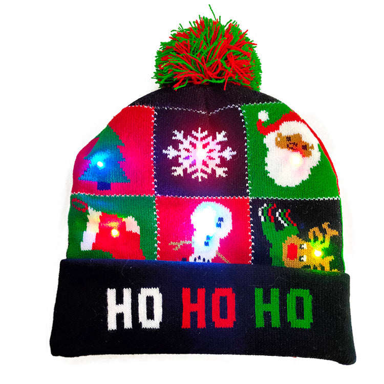 LED Christmas Sweater Knitted Beanie