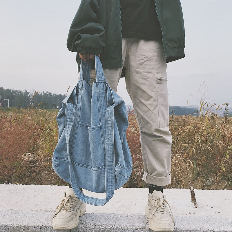 Large Capacity Canvas Denim Bag