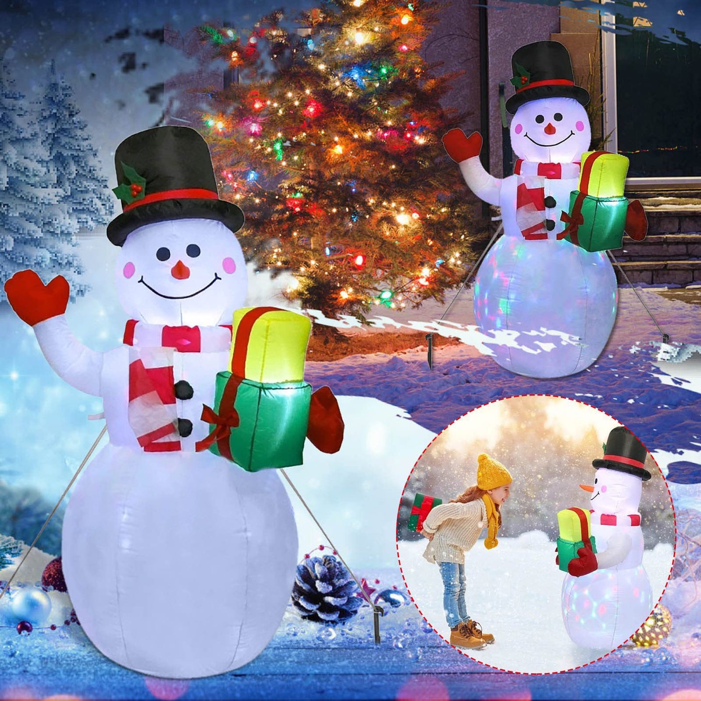 Christmas LED Lights Inflatable Outdoor Decor