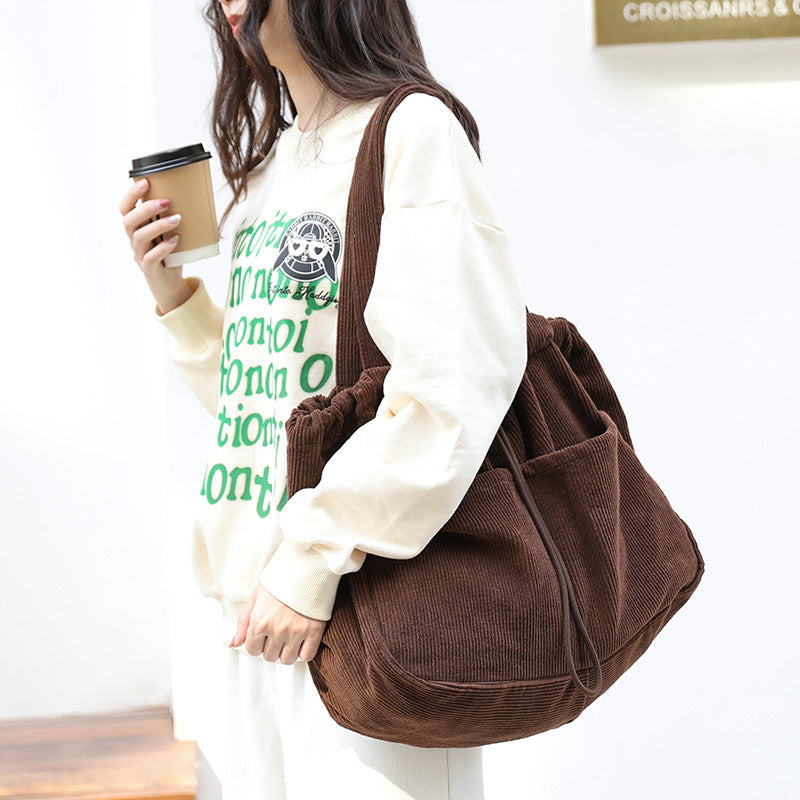 Ins Corduroy Shoulder Bag