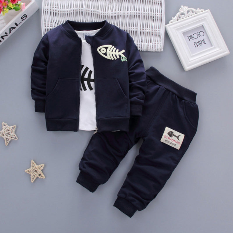 3Piece Fishbone Pant Jacket Set