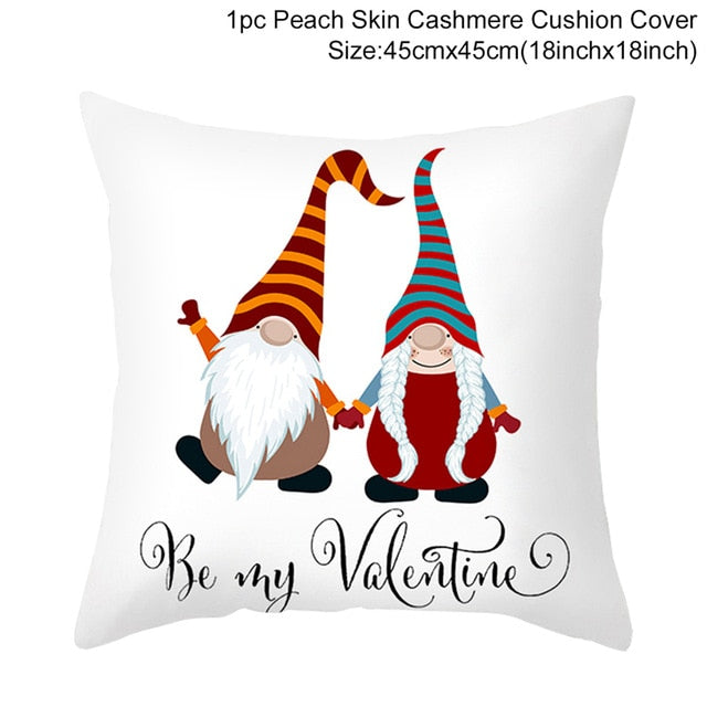 Red Cartoon Letter Series Valentine's Day Pillowcase