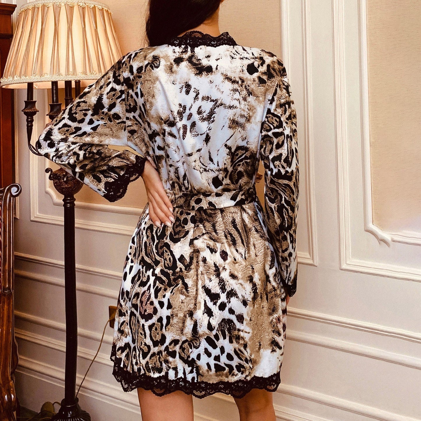 High Waist Print Robe