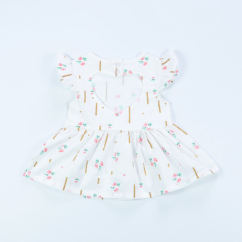 Baby Fly Sleeve Flower Print Dress