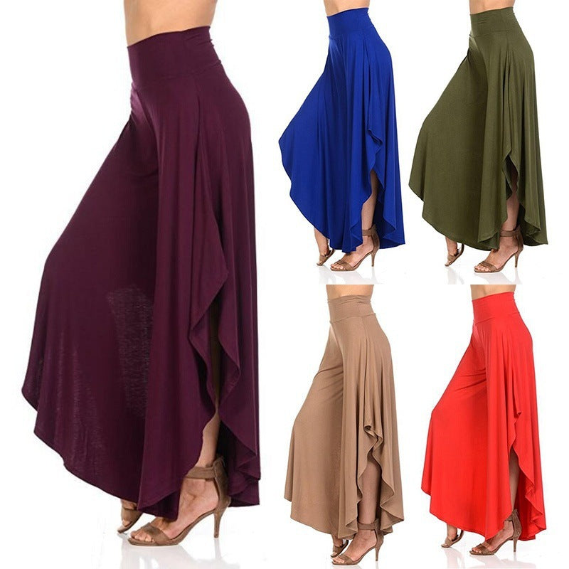 Irregular Big Flared Pants Big Swing Wide Leg Pants Women