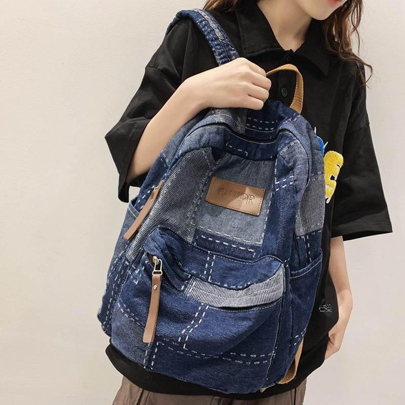 Multi-Denim Styled Backpack