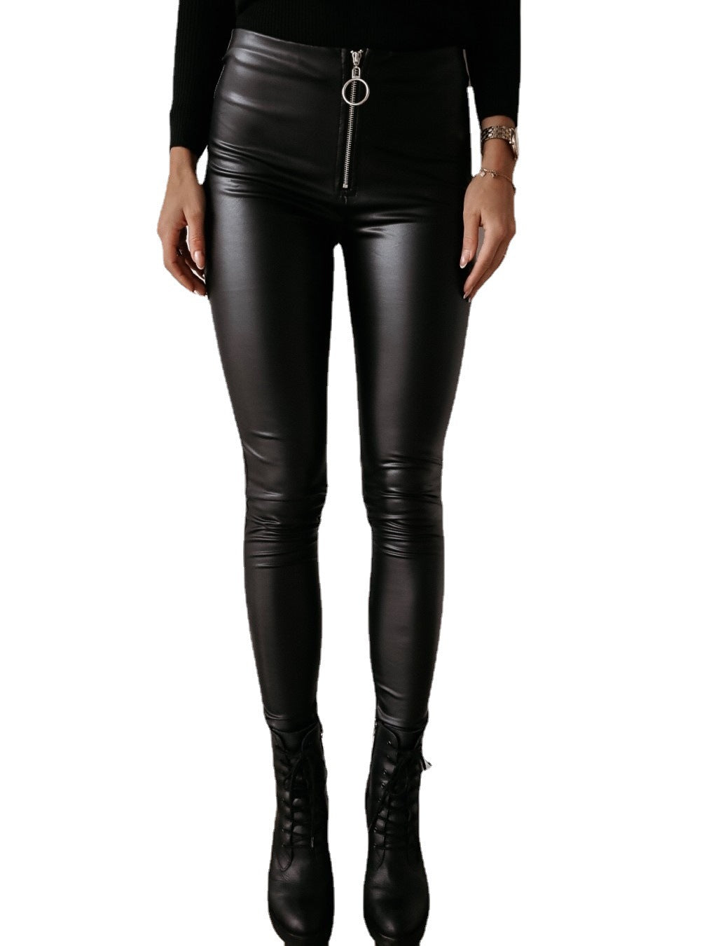 Explosive PU Leather Pants Women