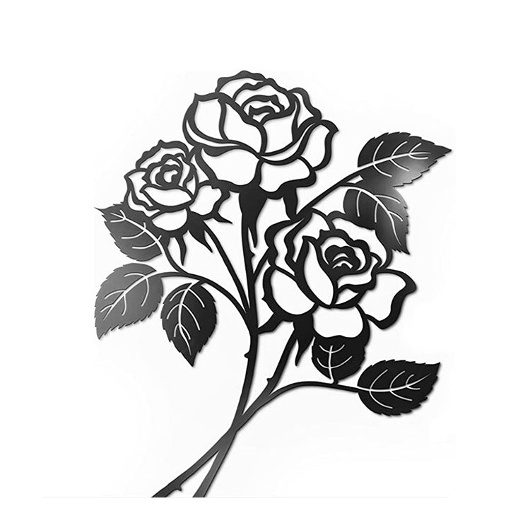 Metal Rose Art Wall Decorations Iron Wall Hanging