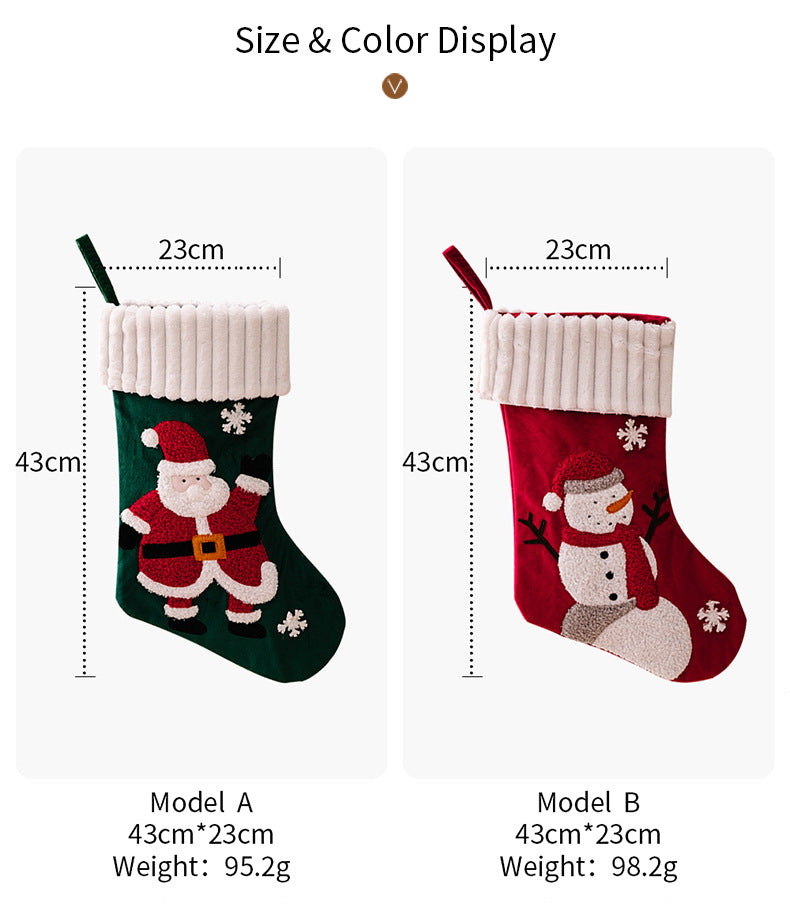 Christmas Gold Velvet Patch Christmas Stockings