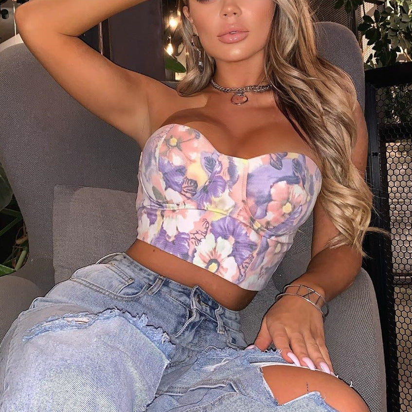 Floral Tube Top Vest