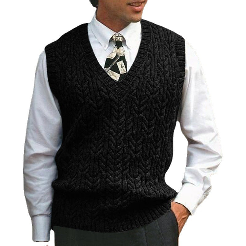 Knitted Vest V-neck Sweater