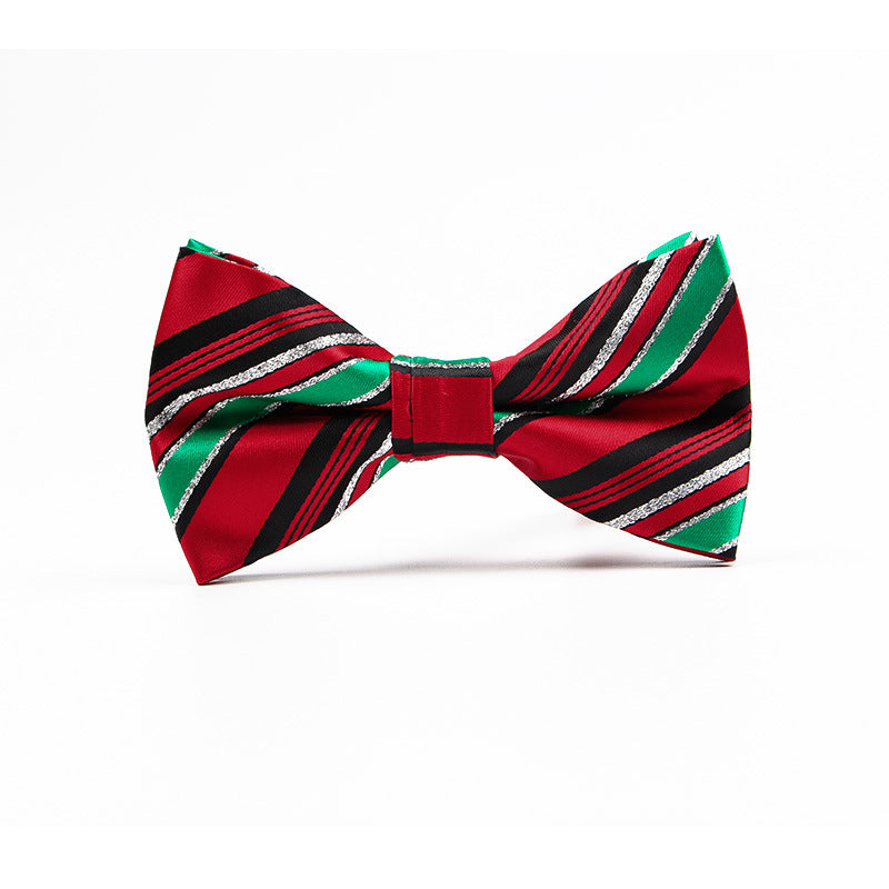 Mens Christmas Fashion Casual Print Bow Tie